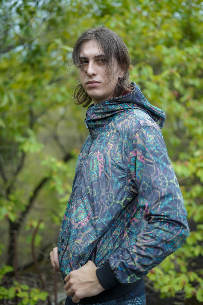 MIND FLARE v2 | Cyber Punk Psychedelic Thick Cotton Suede Jacket