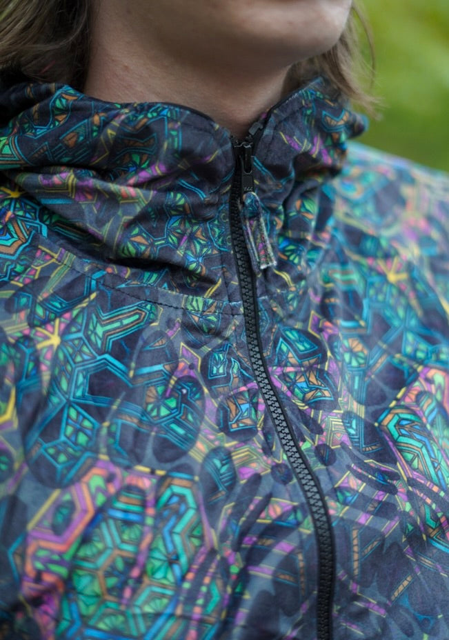 MIND FLARE v2 | Cyber Punk Psychedelic Thick Cotton Suede Jacket