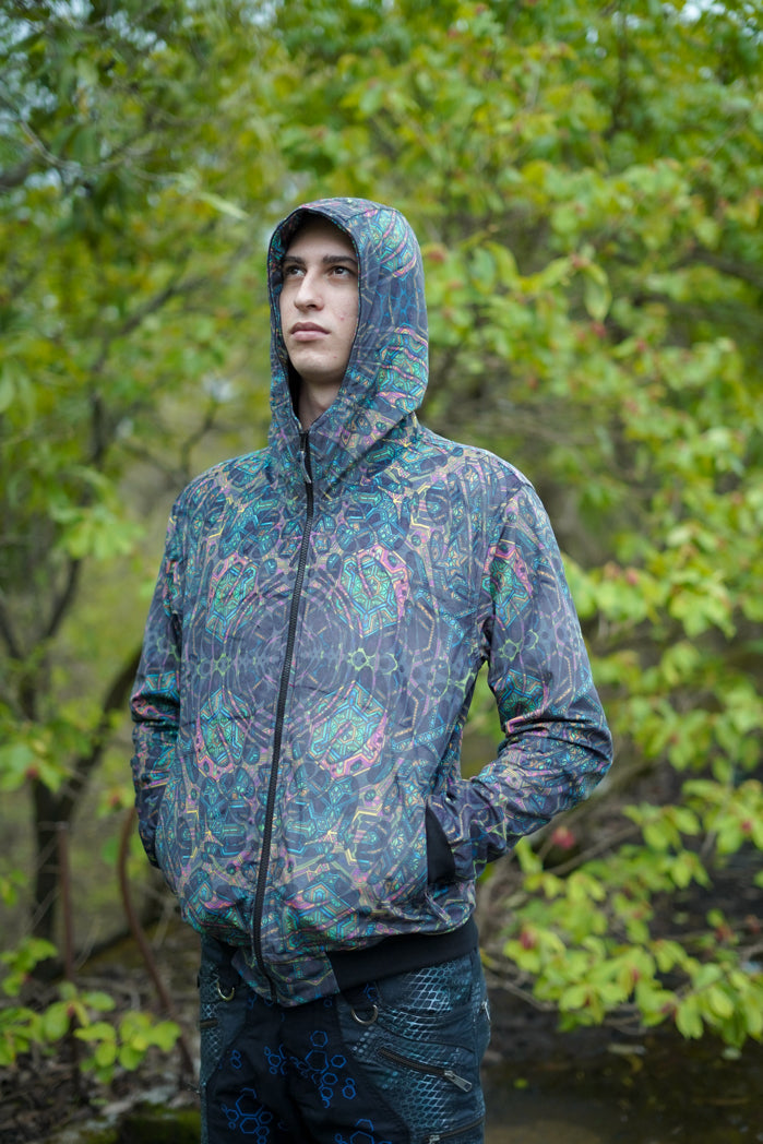 MIND FLARE v2 | Cyber Punk Psychedelic Thick Cotton Suede Jacket