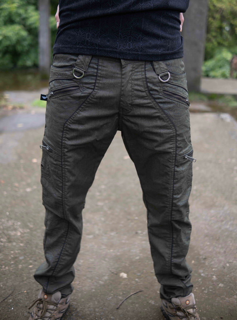 Dragon Codex – Khaki Multi Pockets Utility Cargo Pants