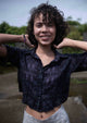 XENOMORPH | Bamboo Fabric Women's Crop Tops | Eco-Friendly Boho Crop Shirt