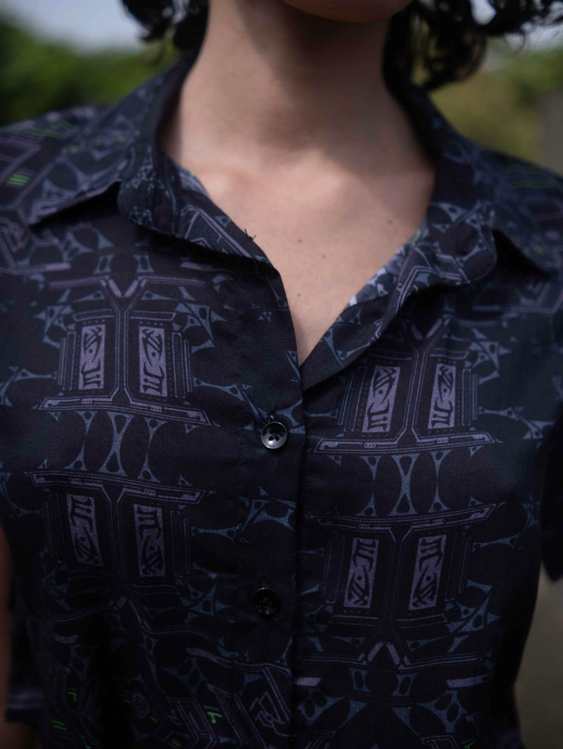 XENOMORPH | Bamboo Fabric Women's Crop Tops | Eco-Friendly Boho Crop Shirt