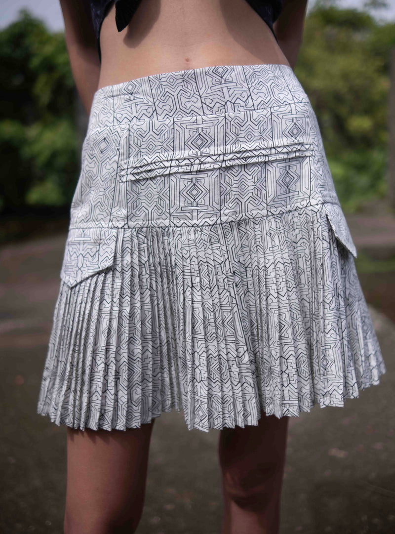 Magma Codex  - Women's White Gypsy Mini Skirt