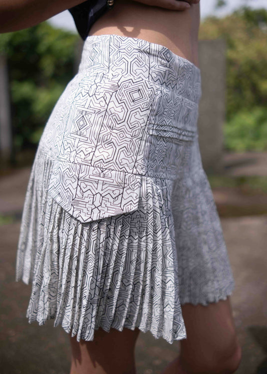 Magma Codex  - Women's White Gypsy Mini Skirt
