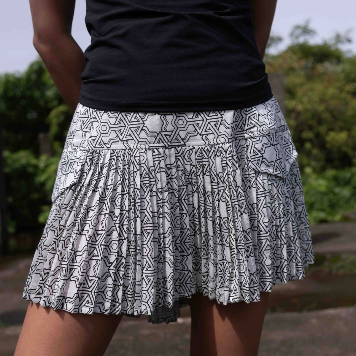 Pythagoras - Women's White Gypsy Mini Skirt