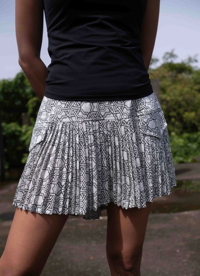 Pythagoras - Women's White Gypsy Mini Skirt