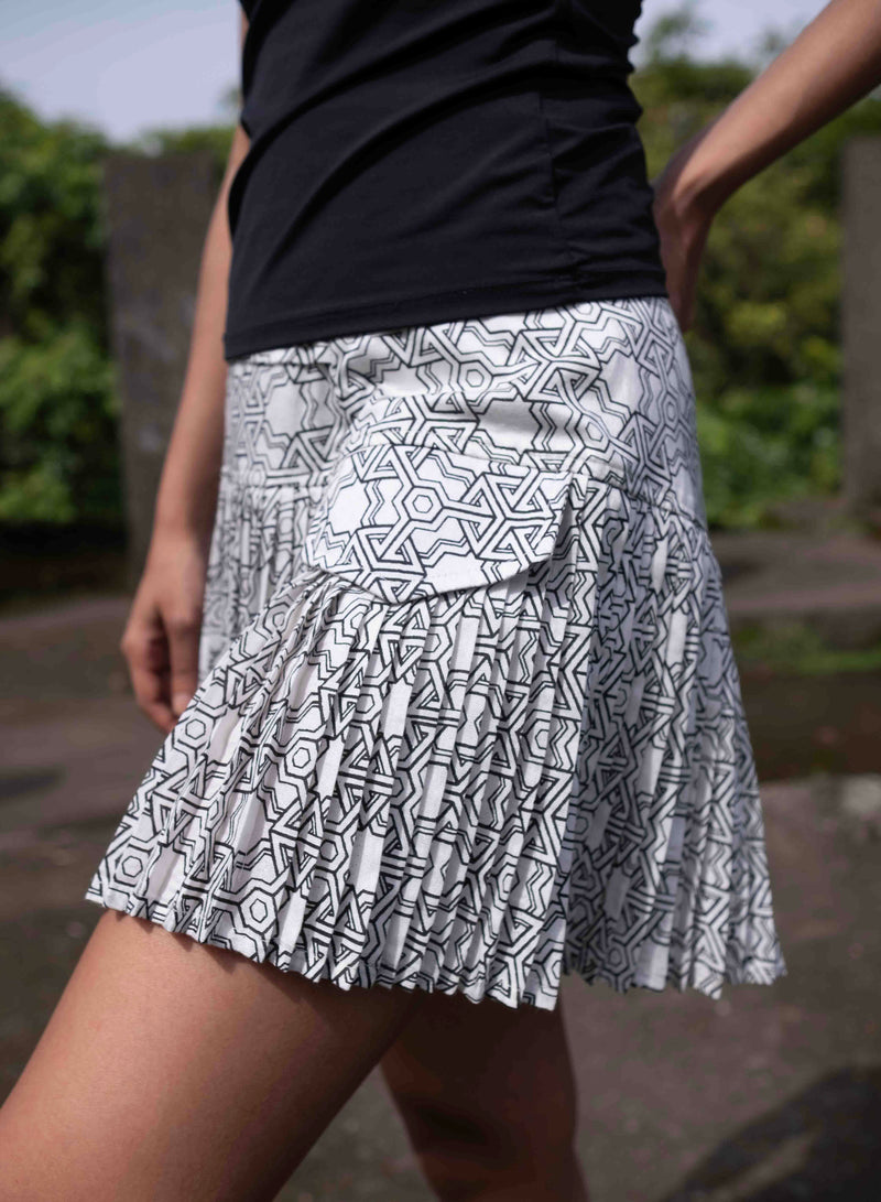 Pythagoras - Women's White Gypsy Mini Skirt