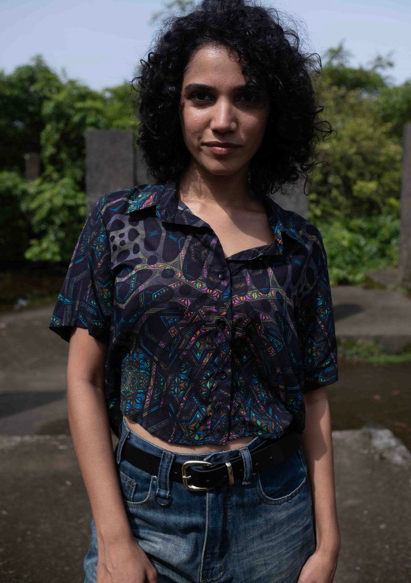 MINDFLARE | Art wear Bamboo Women's Crop Top Shirt