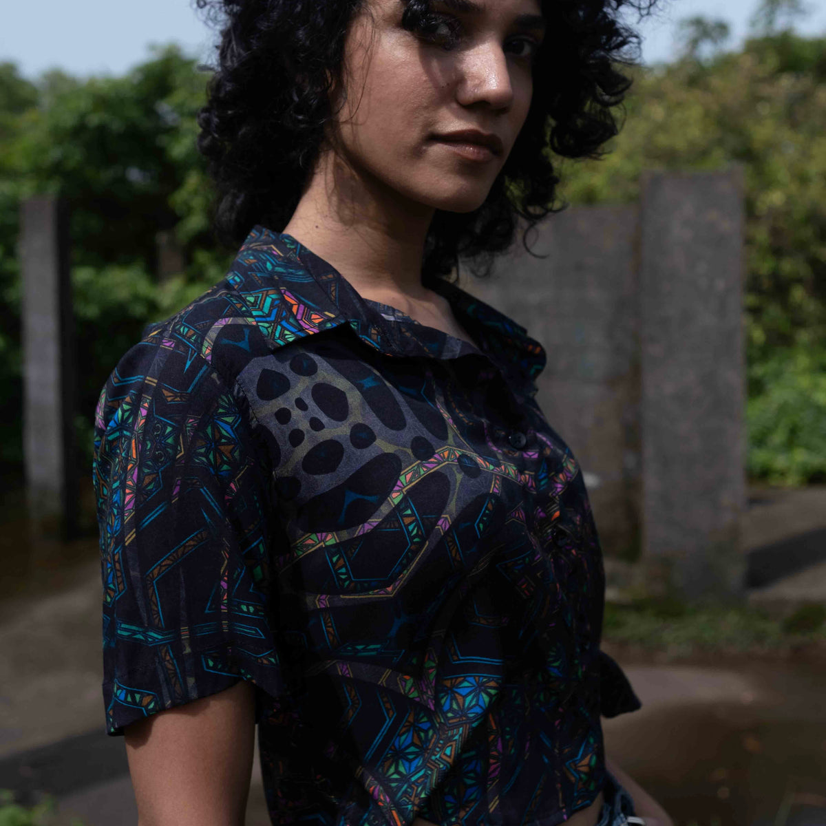MINDFLARE | Art wear Bamboo Women's Crop Top Shirt