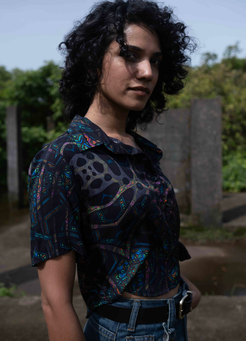 MINDFLARE | Art wear Bamboo Women's Crop Top Shirt