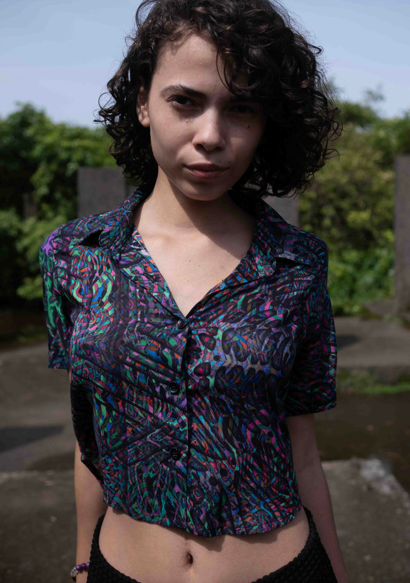 FLUXFUNC | Bamboo Fabric Women's Crop Tops | Eco-Friendly Boho Crop Shirt