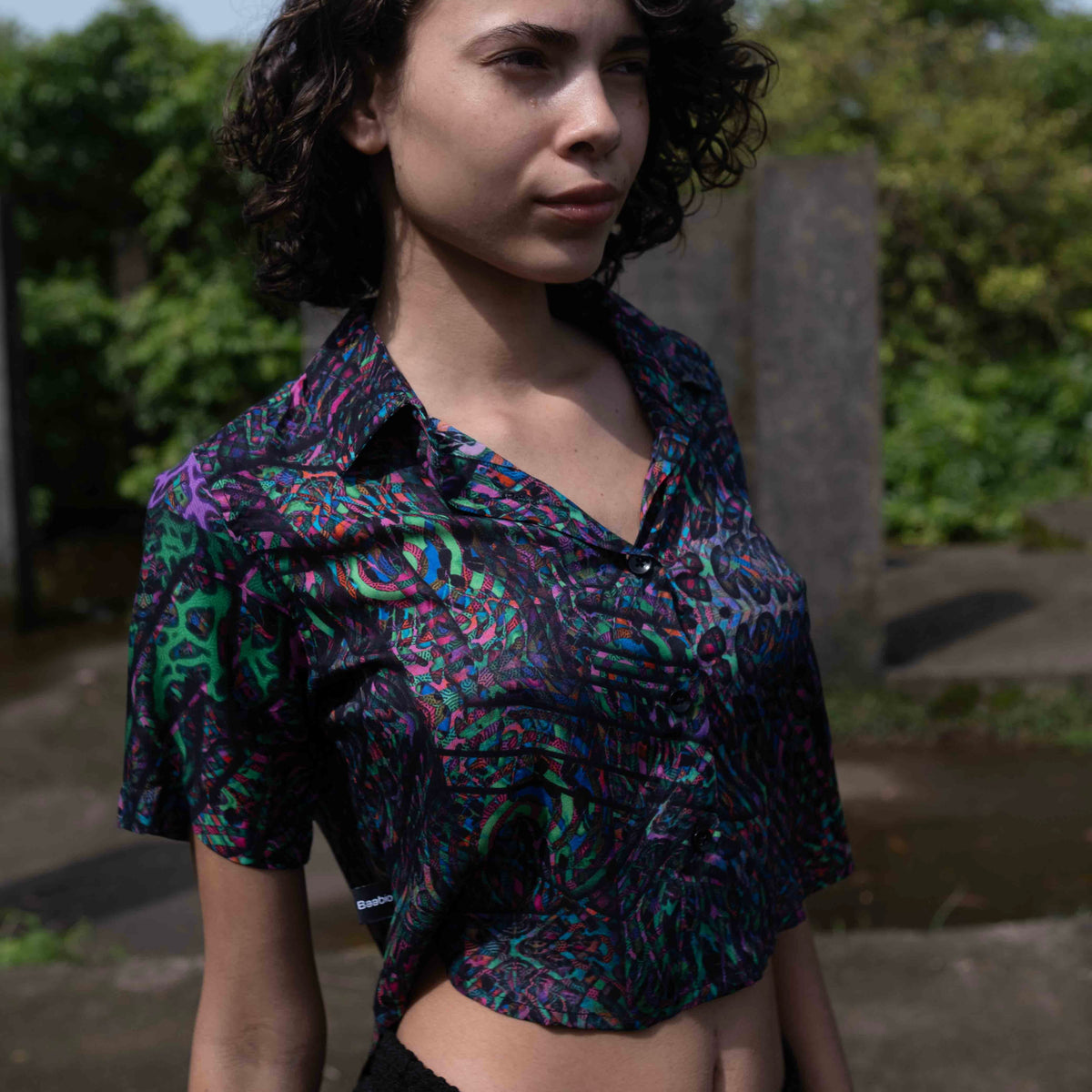 FLUXFUNC | Bamboo Fabric Women's Crop Tops | Eco-Friendly Boho Crop Shirt