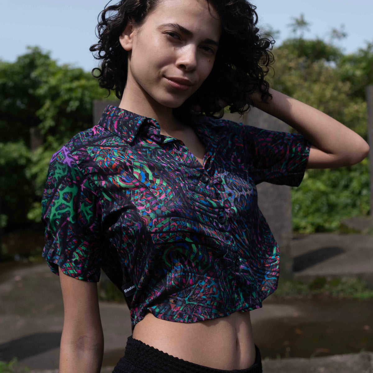 FLUXFUNC | Bamboo Fabric Women's Crop Tops | Eco-Friendly Boho Crop Shirt