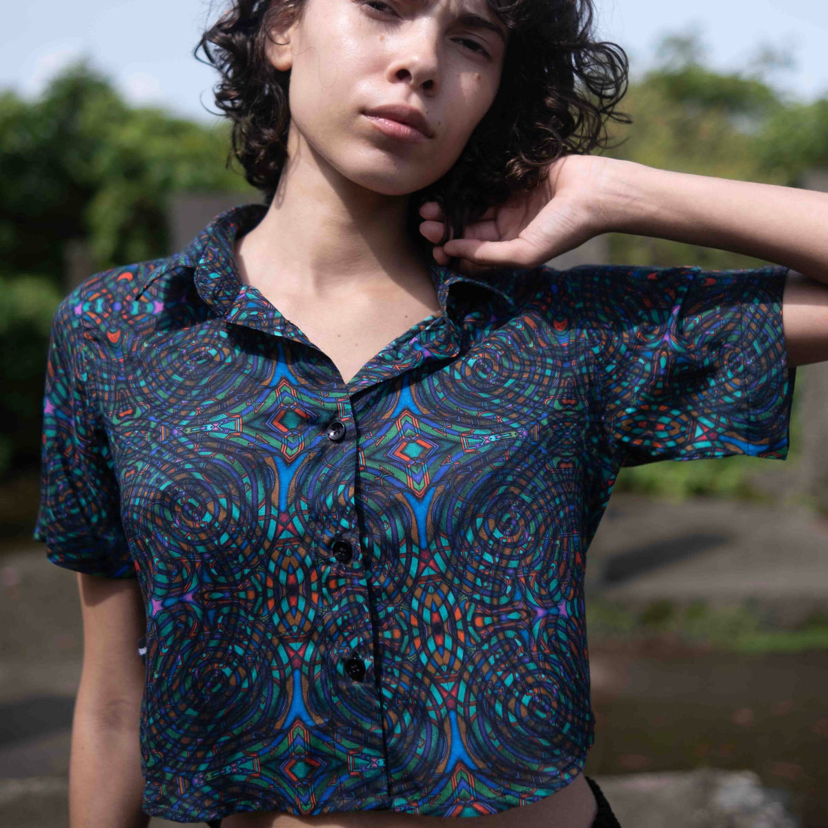 MYCELIUM | Bamboo Fabric Art wear Women's Crop Top Shirt