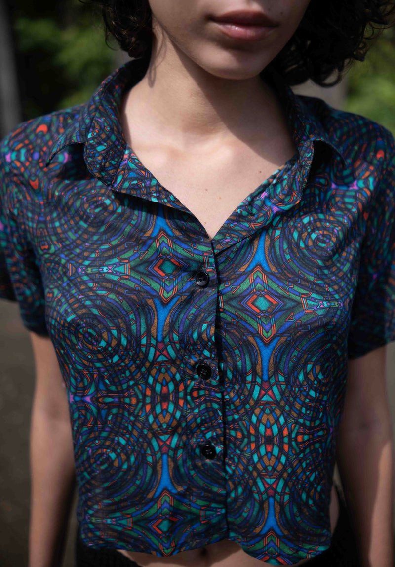 MYCELIUM | Bamboo Fabric Art wear Women's Crop Top Shirt