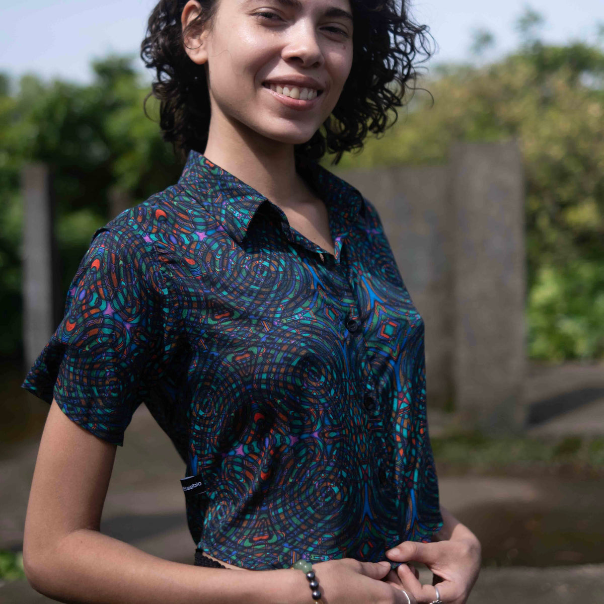 MYCELIUM | Bamboo Fabric Art wear Women's Crop Top Shirt