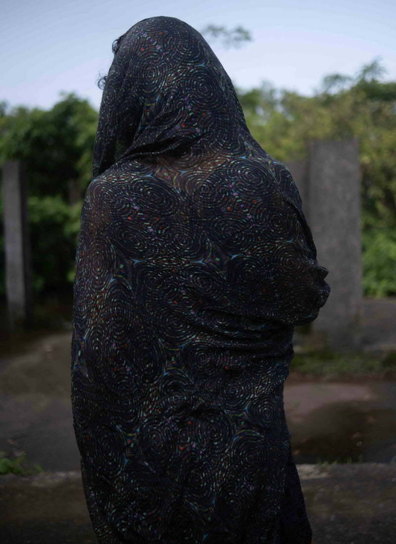 Mycelium | Bamboo Fabric Scarf | Lightweight Summer Beach Scarf