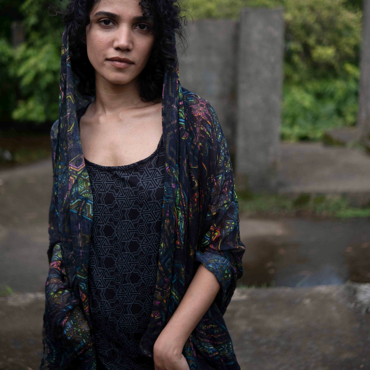 Mind Flare | Bamboo Fabric Scarf | Lightweight Summer Beach Scarf