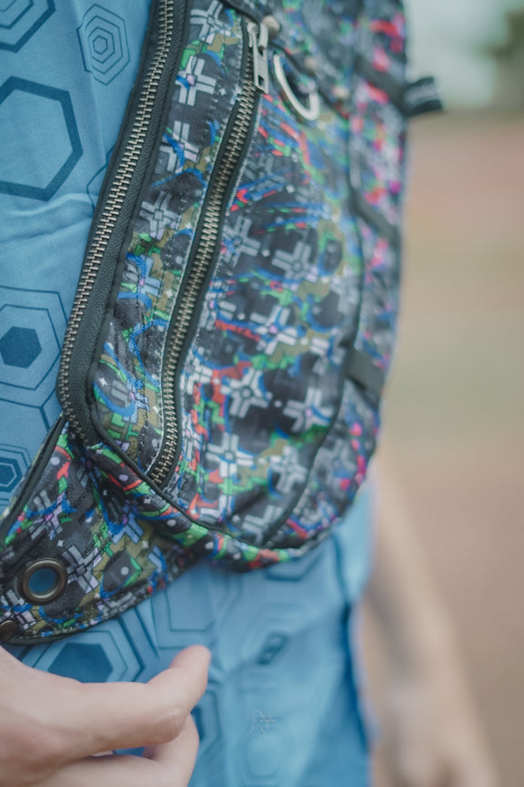 equilibrium v2 rave crossbody bag zipper pocket design