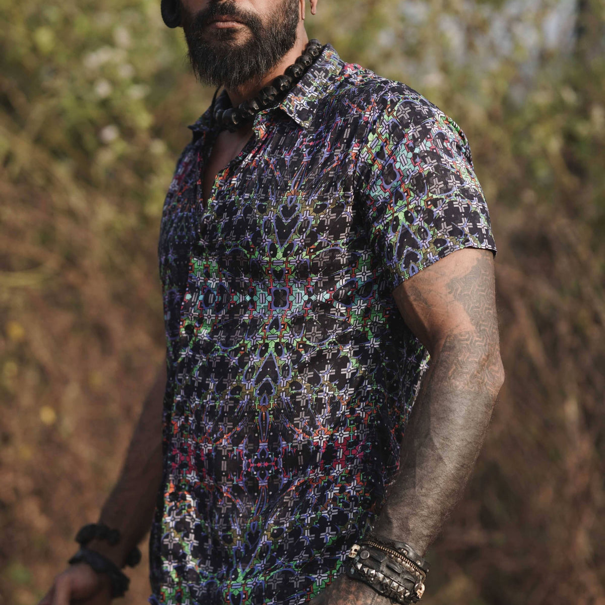 EQUILIBRIUM v2 | Men's Bamboo Shirts | Psychedelic Fractal Pattern Shirt