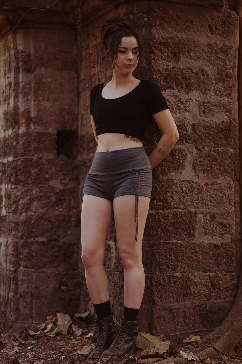 FLOWER OF LIFE | Women's Cotton Lycra Shorts | Pixie Festival Rave Booty Shorts