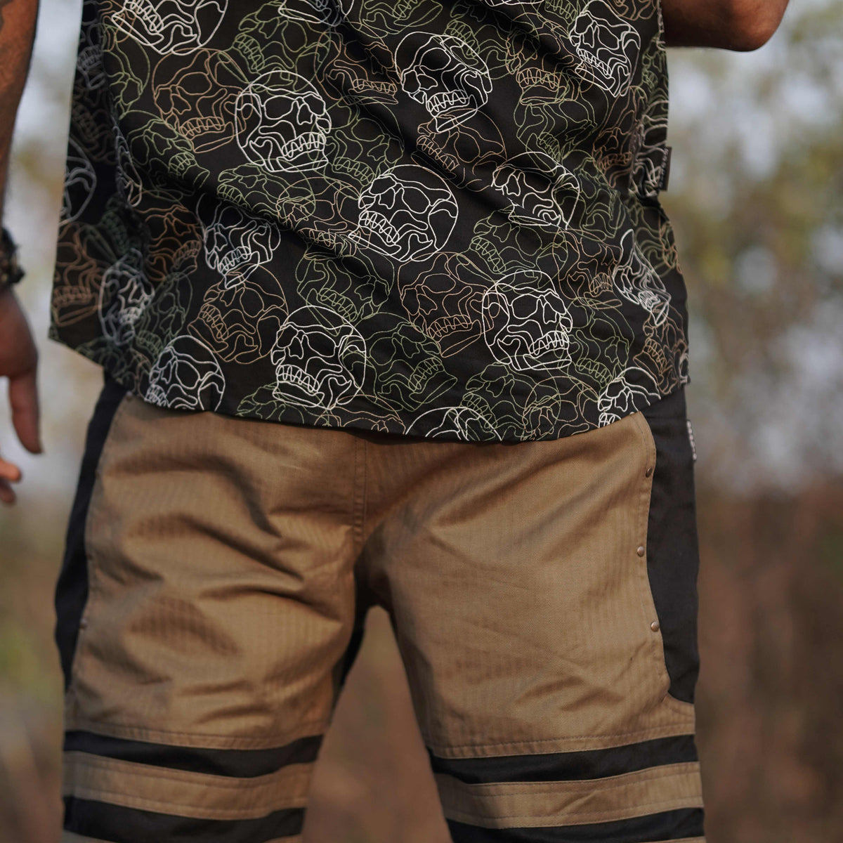 GMT - Up Knee Shorts Khaki Color Men's Dynamic Cargo Shorts