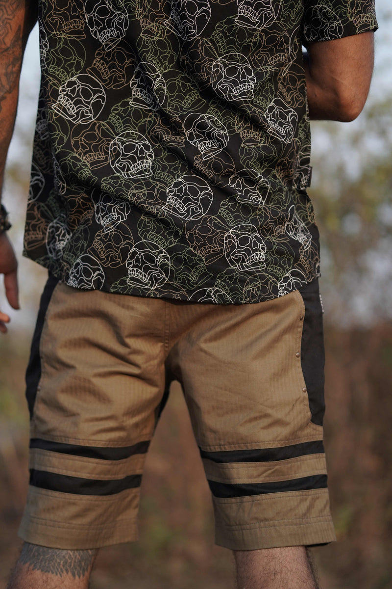 GMT - Up Knee Shorts Khaki Color Men's Dynamic Cargo Shorts