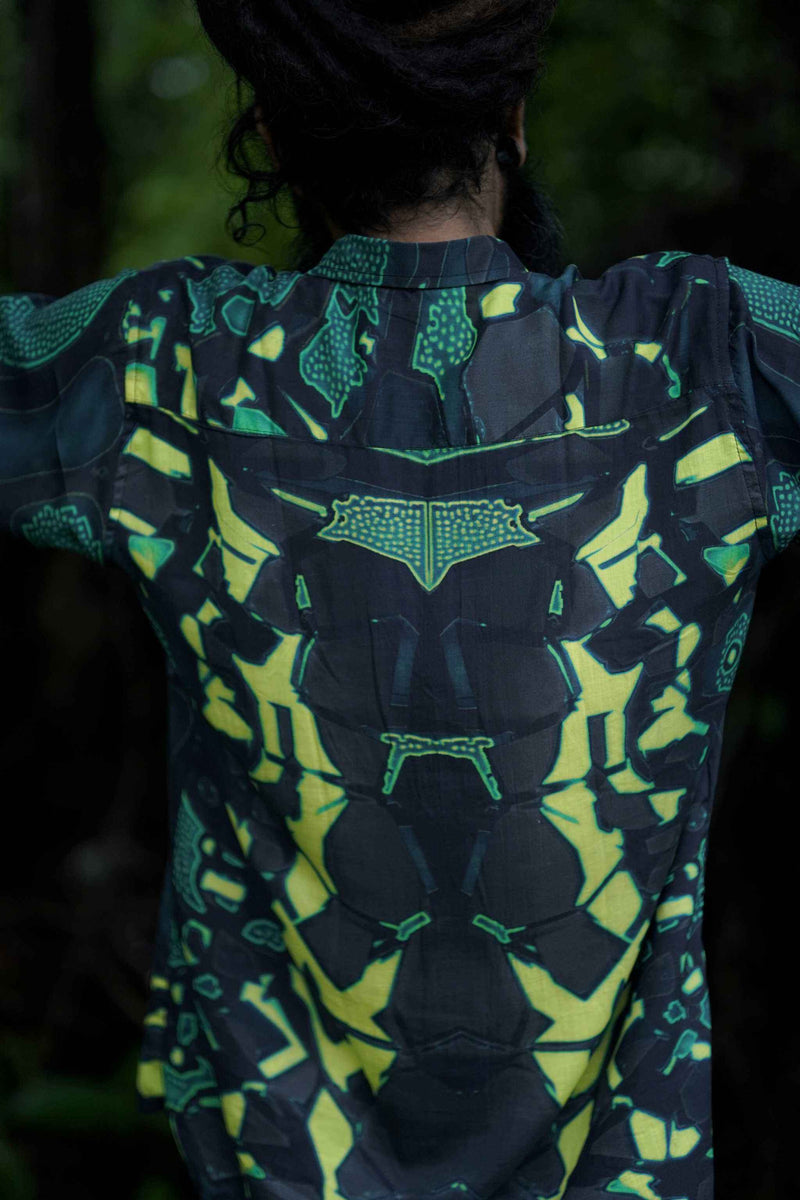 GREEN WIZARD v2 | Men's Short Sleeve Bamboo Shirts | Mens Summer Partywear