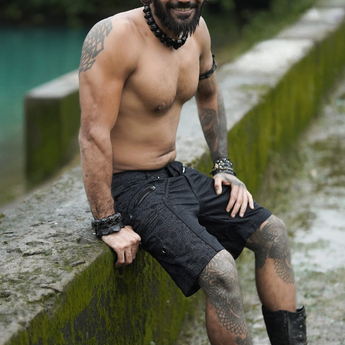 Pythagoras Jet BLACK Men's NY Shorts