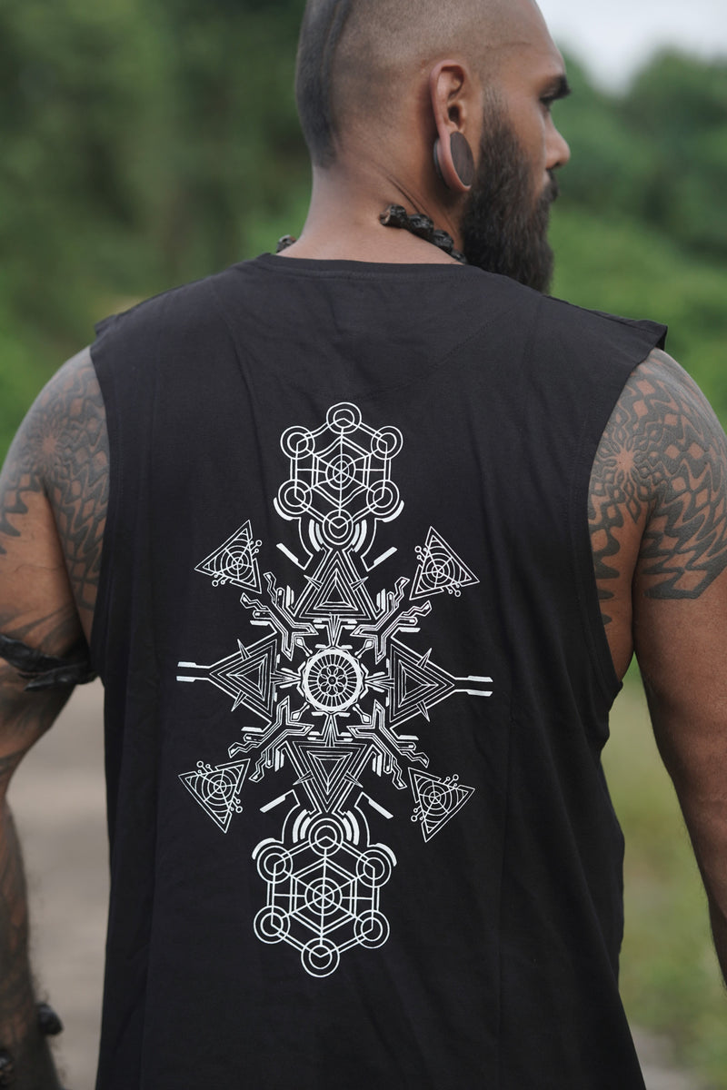 MAGUMBA | Black Men's Psychedelic Tank T-shirts