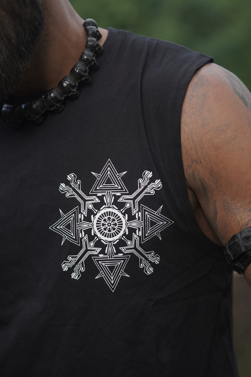 MAGUMBA | Black Men's Psychedelic Tank T-shirts