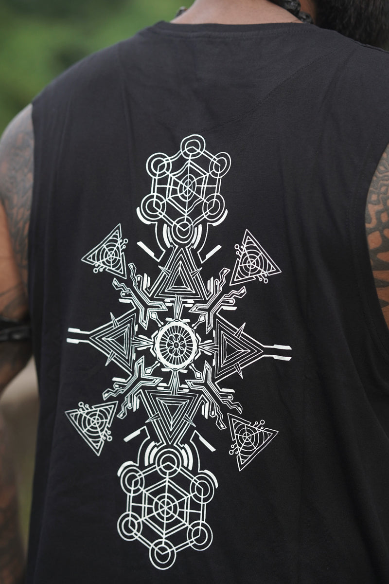 MAGUMBA | Black Men's Psychedelic Tank T-shirts