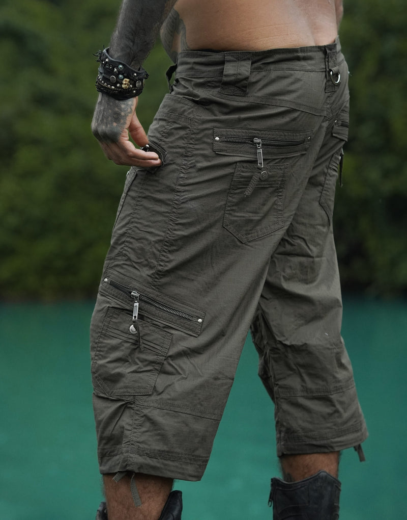 MANAGA SHORTS - Men's Cargo Shorts |Stretch Ribstop Hunter Green Cargo Shorts