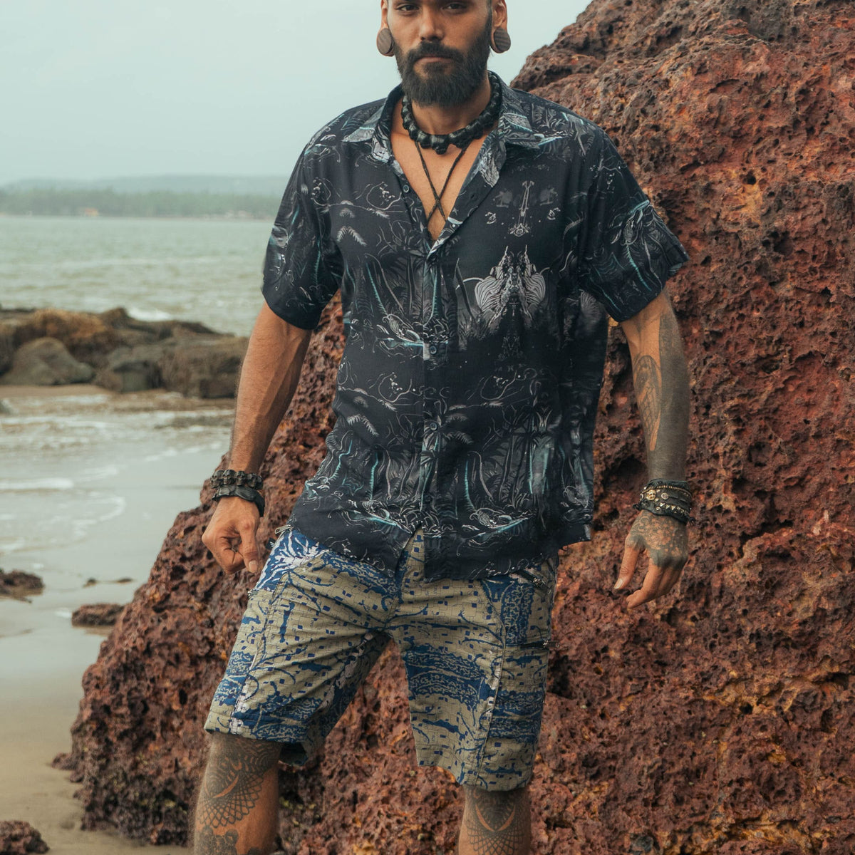 METACORE | Men's Bamboo Shirts | Gothic Skull Print Metacortex Edition Shirt