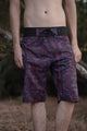 mens swim shorts geometric print metanoia v2 front view