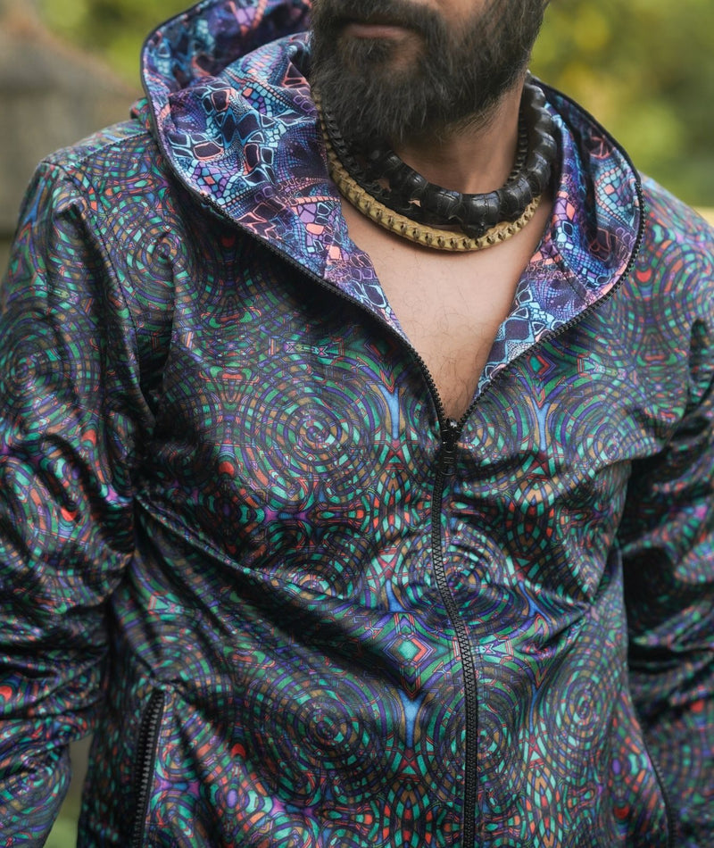 mycedoscope psychedelic jacket close-up pattern detail