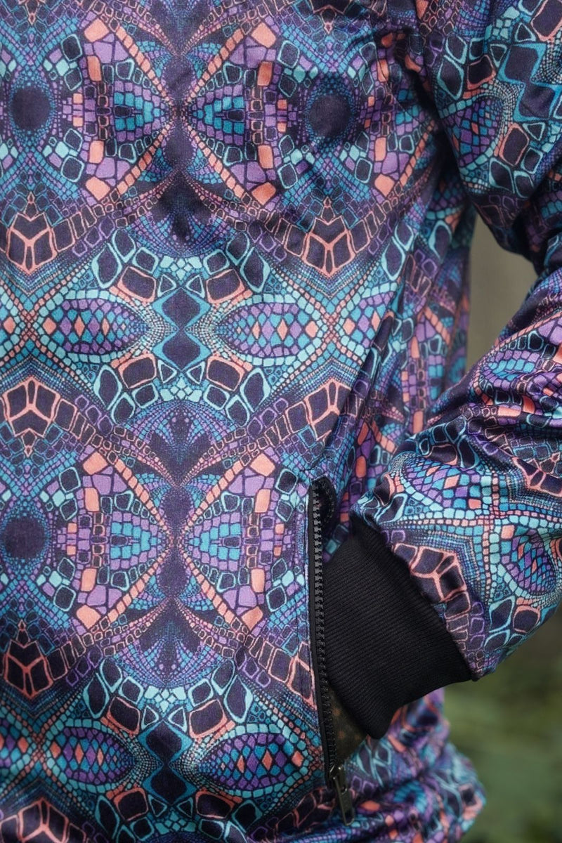 psychedelic streetwear jacket men zipped front view