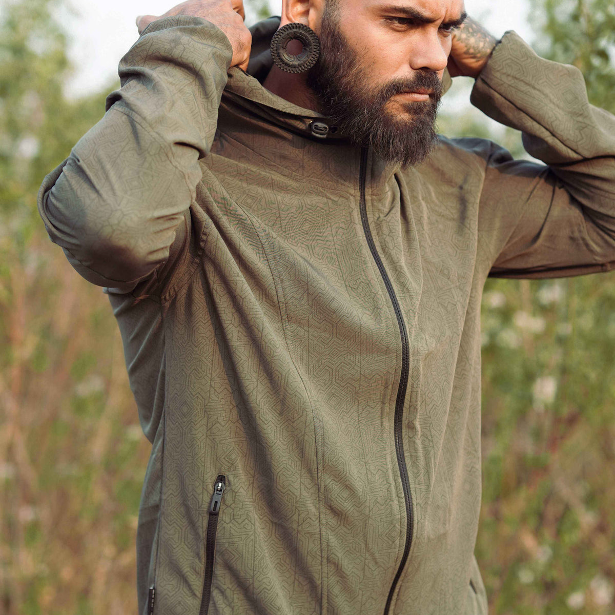 Magma Codex Khaki Edition -Artwear Windbreaker Coat Jacket