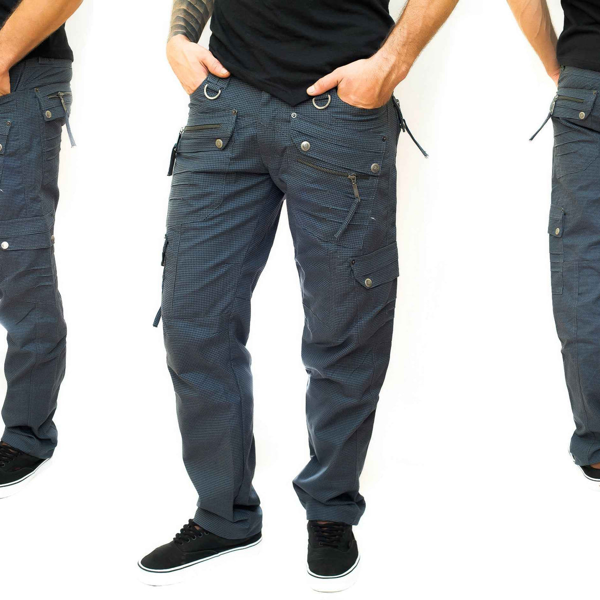 Maya Cargo Pants with Multiple Zipper Pockets