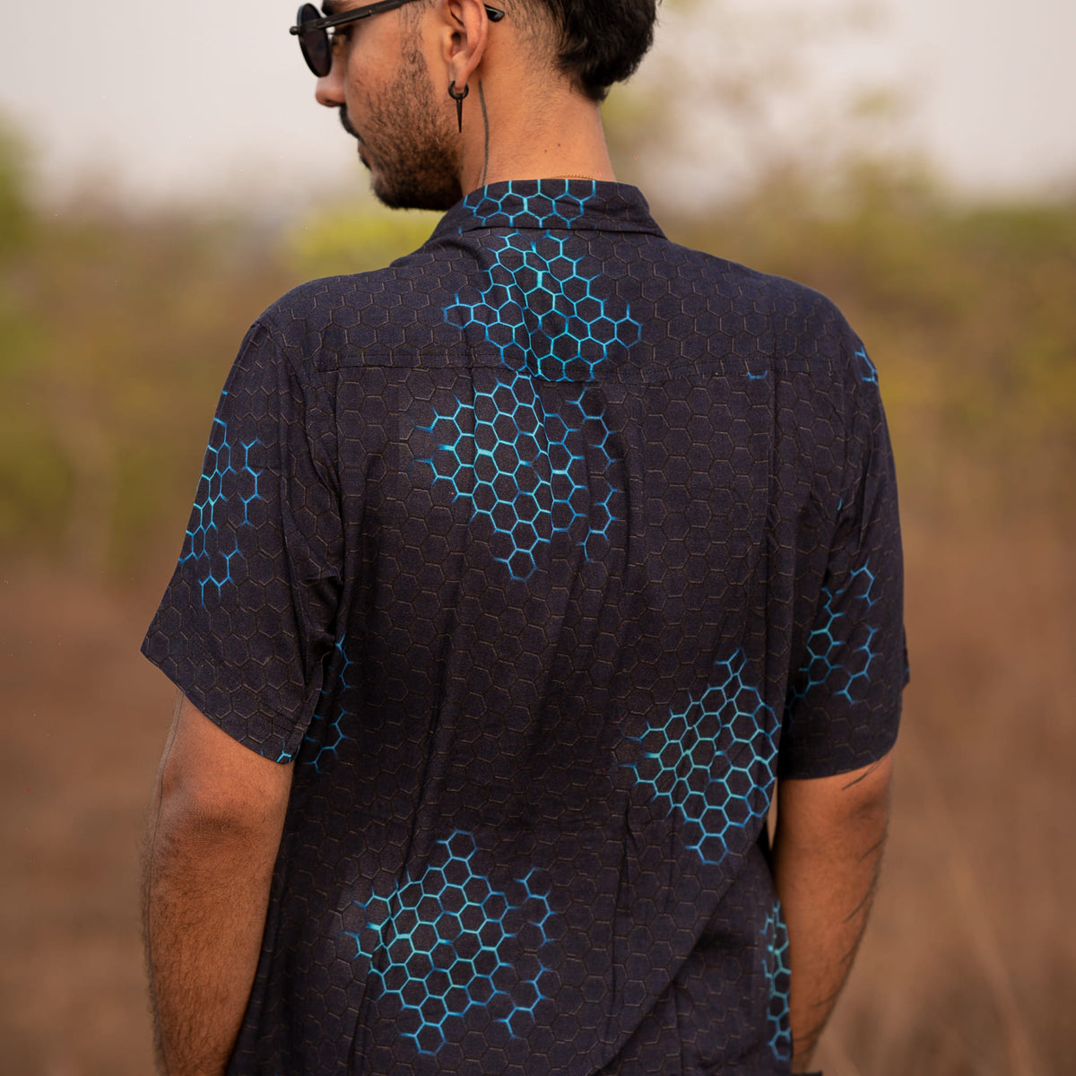 Mayan Molecules - Men's Short Sleeve Viscose Shirts | Men's Summer Partywear