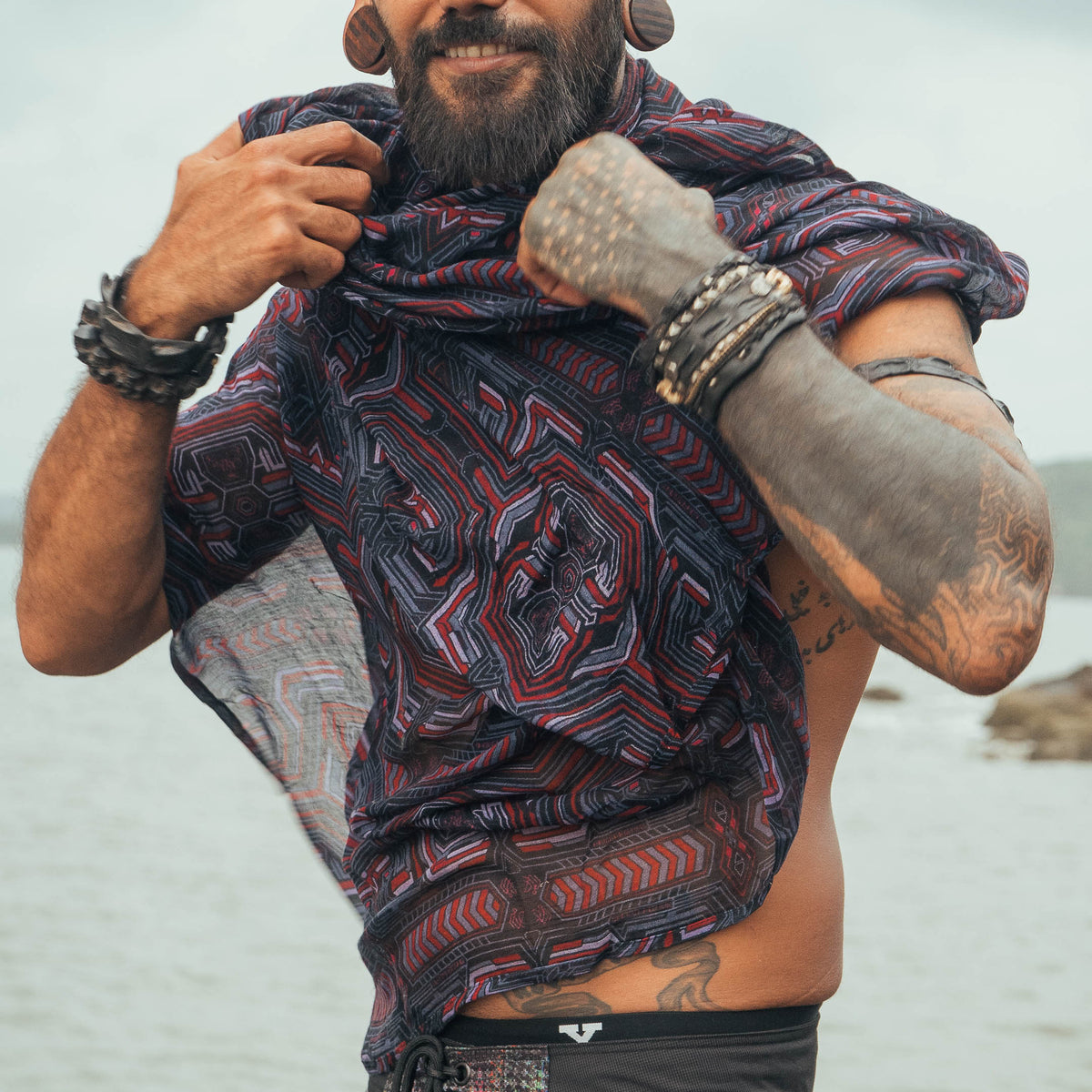 METANOIA | Bamboo - Modal Fabric Scarf | Lightweight Summer Beach Scarf