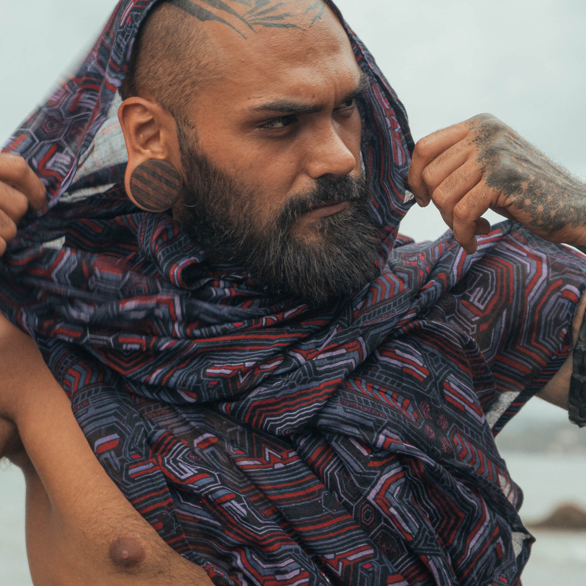 METANOIA | Bamboo - Modal Fabric Scarf | Lightweight Summer Beach Scarf