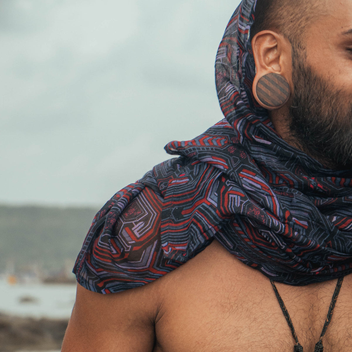 METANOIA | Bamboo - Modal Fabric Scarf | Lightweight Summer Beach Scarf
