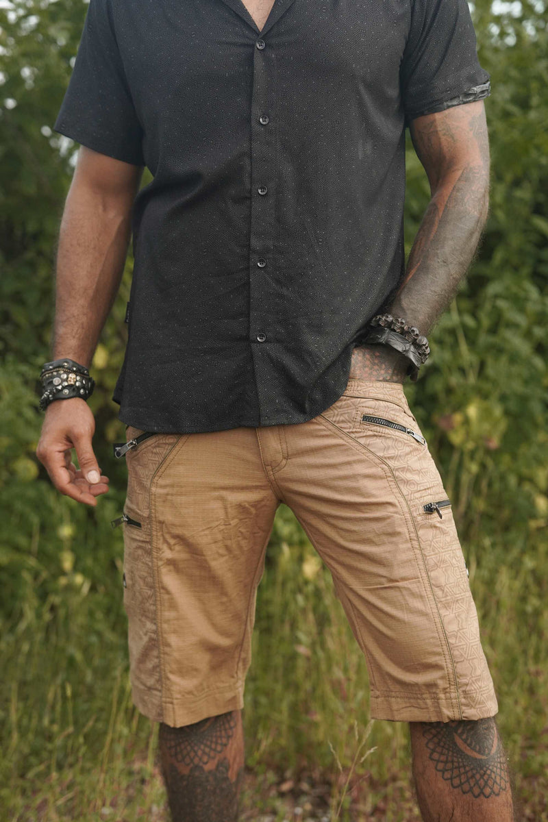 PYTHAGORAS - NY Shorts Semi Screen-printed Men's Artwear Shorts