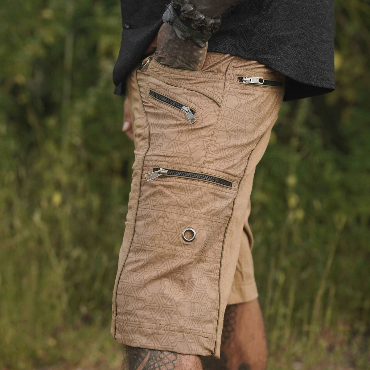 PYTHAGORAS - NY Shorts Semi Screen-printed Men's Artwear Shorts