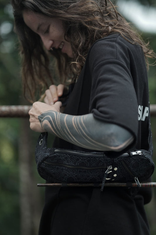 PYTHAGORAS | Unisex Crossbody Bags | Sacred Geometry Print Sling Pouch Party Bag