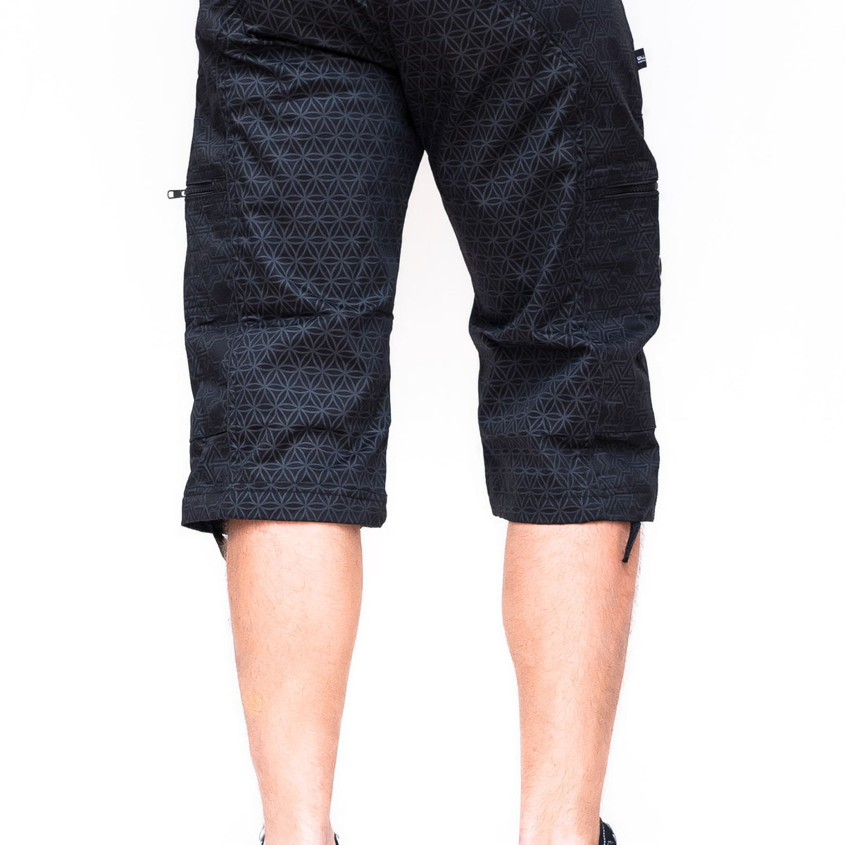 PYTHAGORUS FOL | Men's NY 3/4 Cargo Shorts | Post-Apocalyptic Steampunk Shorts
