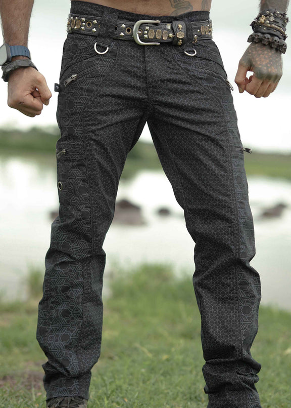 Pythagoras Abstract - Khaki NY Men's Multi Pocketed Cargo Pants