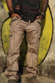Pythagoras Abstract - Caramel Beige NY Men's Cargo Pants | Geometric Print Pants