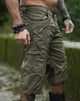 PYTHAGORAS FOL - Men's 3/4 NY Shorts in Khaki Color